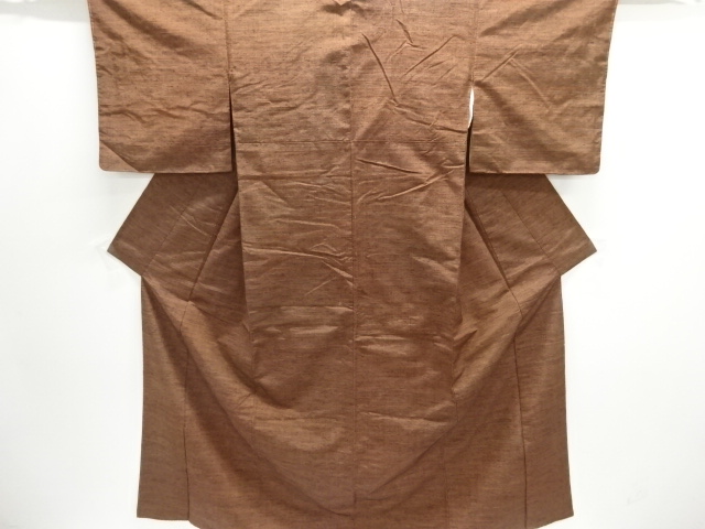 横段織り出し手織り紬着物